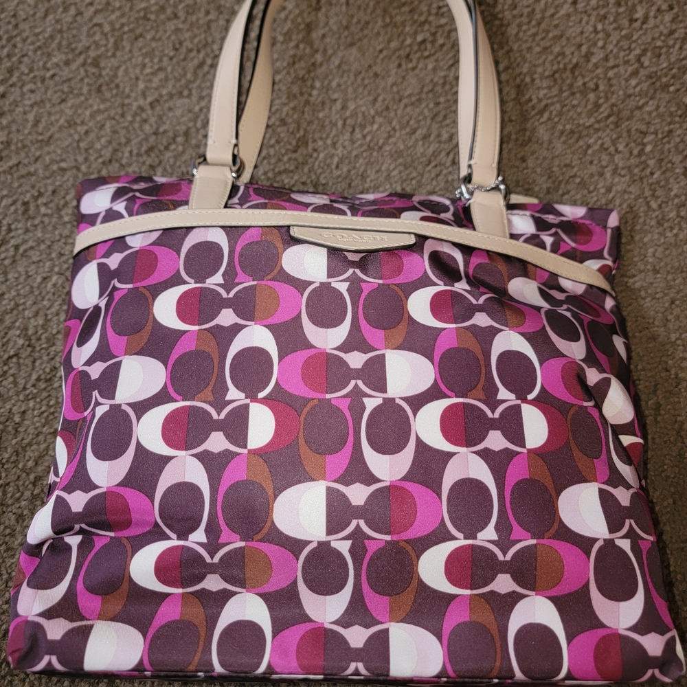 Coach Pink and Purple Tote Bag